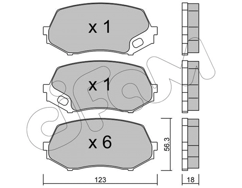 822-874-0 CIFAM Комплект тормозных колодок, дисковый тормоз (фото 1)
