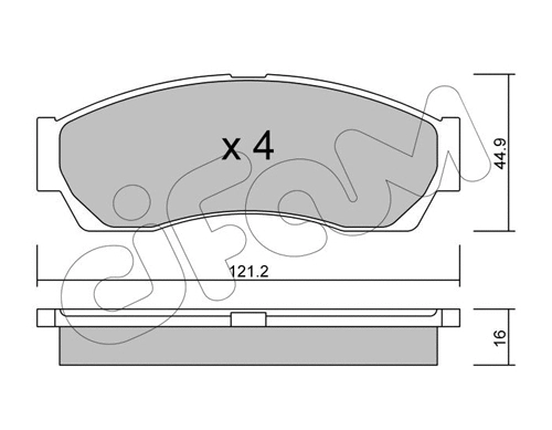 822-896-0 CIFAM Комплект тормозных колодок, дисковый тормоз (фото 1)