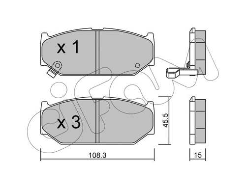822-897-0 CIFAM Комплект тормозных колодок, дисковый тормоз (фото 1)