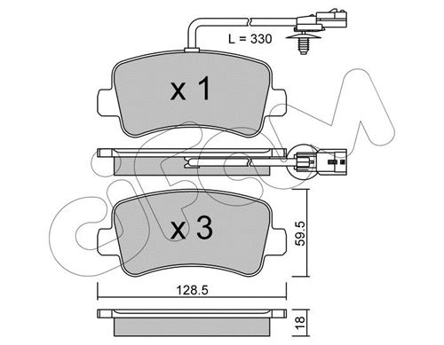 822-899-0 CIFAM Комплект тормозных колодок, дисковый тормоз (фото 1)