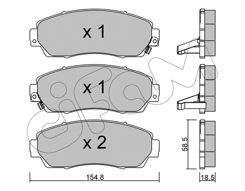 822-903-0 CIFAM Комплект тормозных колодок, дисковый тормоз (фото 1)