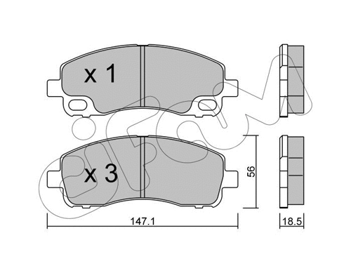 822-911-0 CIFAM Комплект тормозных колодок, дисковый тормоз (фото 1)