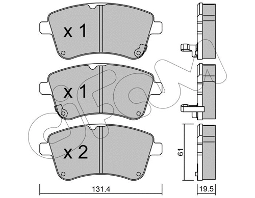 822-913-0 CIFAM Комплект тормозных колодок, дисковый тормоз (фото 1)