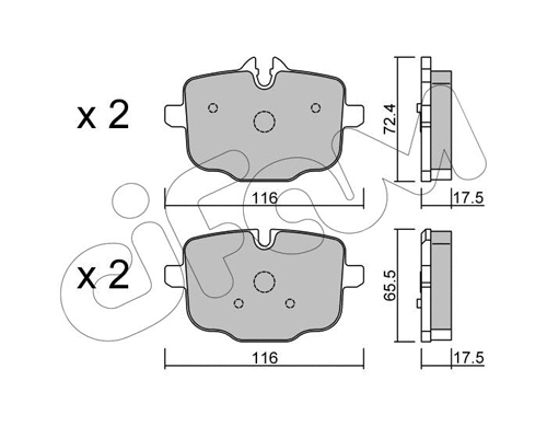 822-921-0 CIFAM Комплект тормозных колодок, дисковый тормоз (фото 1)