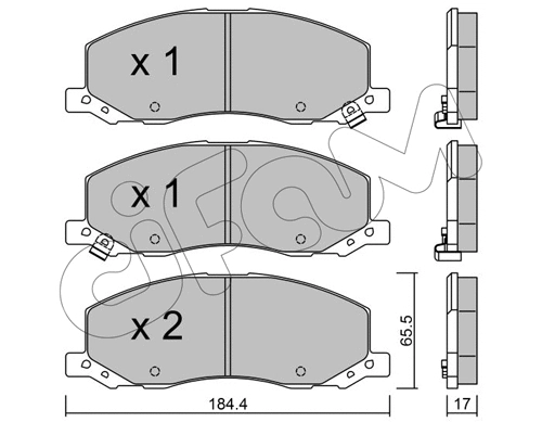 822-923-0 CIFAM Комплект тормозных колодок, дисковый тормоз (фото 1)