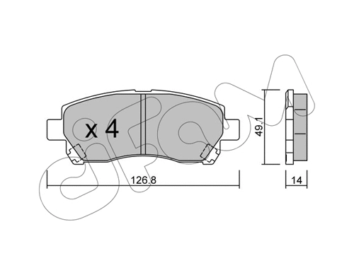 822-929-0 CIFAM Комплект тормозных колодок, дисковый тормоз (фото 1)