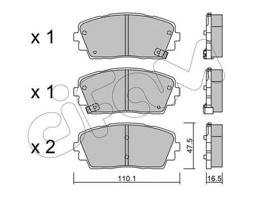 822-941-0 CIFAM Комплект тормозных колодок, дисковый тормоз (фото 1)