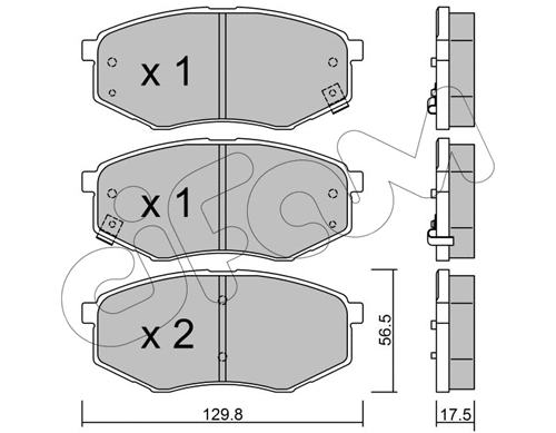 822-942-0 CIFAM Комплект тормозных колодок, дисковый тормоз (фото 1)