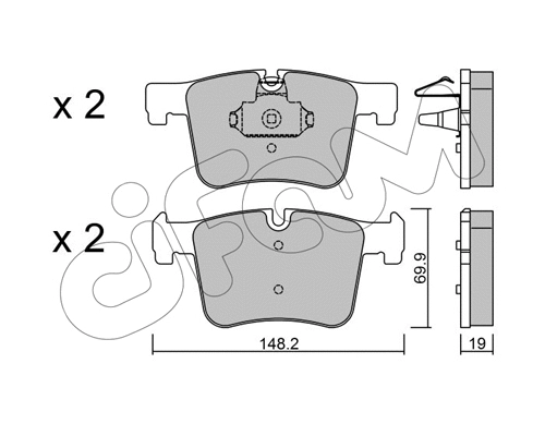 822-961-0 CIFAM Комплект тормозных колодок, дисковый тормоз (фото 1)