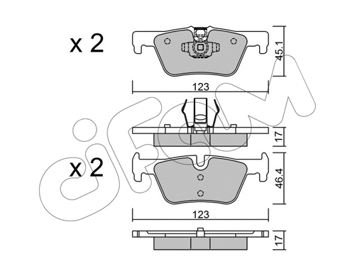 822-962-0 CIFAM Комплект тормозных колодок, дисковый тормоз (фото 1)