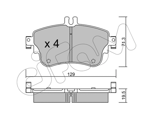 822-964-0 CIFAM Комплект тормозных колодок, дисковый тормоз (фото 1)