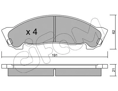 822-972-0 CIFAM Комплект тормозных колодок, дисковый тормоз (фото 1)