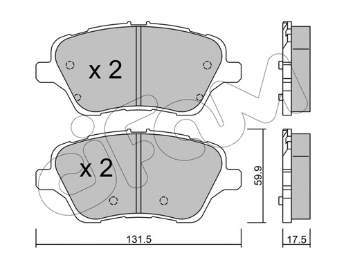 822-976-0 CIFAM Комплект тормозных колодок, дисковый тормоз (фото 1)