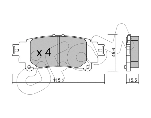 822-977-0 CIFAM Комплект тормозных колодок, дисковый тормоз (фото 1)