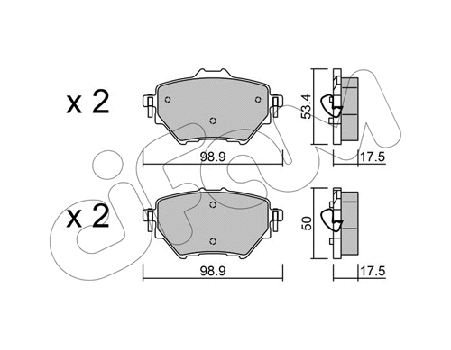 822-987-0 CIFAM Комплект тормозных колодок, дисковый тормоз (фото 1)
