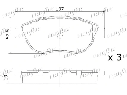 PD04.509 FRIGAIR Комплект тормозных колодок, дисковый тормоз (фото 2)