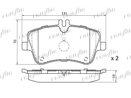 PD06.501 FRIGAIR Комплект тормозных колодок, дисковый тормоз (фото 3)