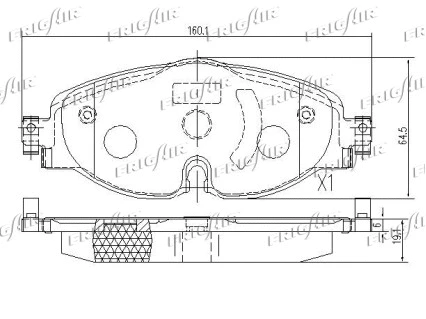 PD10.519 FRIGAIR Комплект тормозных колодок, дисковый тормоз (фото 2)