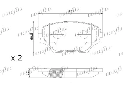 PD15.513 FRIGAIR Комплект тормозных колодок, дисковый тормоз (фото 2)