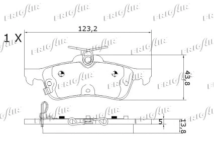 PD15.526 FRIGAIR Комплект тормозных колодок, дисковый тормоз (фото 3)