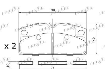 PD40.501 FRIGAIR Комплект тормозных колодок, дисковый тормоз (фото 3)