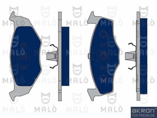 1050115 MALO Комплект тормозных колодок, дисковый тормоз (фото 1)