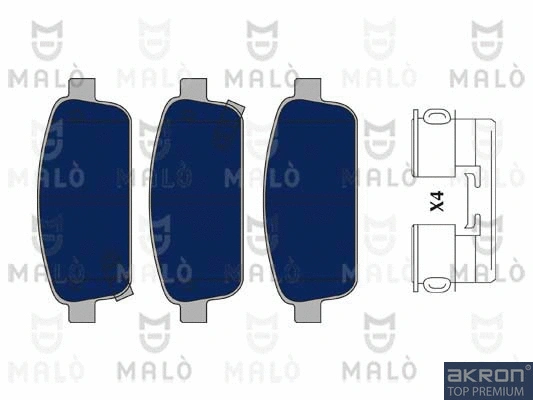 1050145 MALO Комплект тормозных колодок, дисковый тормоз (фото 1)