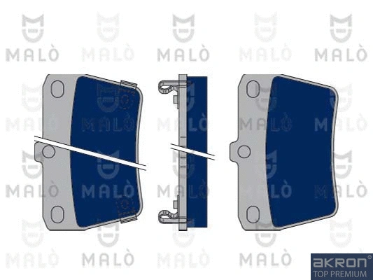1050170 MALO Комплект тормозных колодок, дисковый тормоз (фото 1)