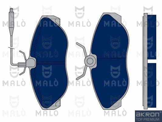 1050337 MALO Комплект тормозных колодок, дисковый тормоз (фото 1)