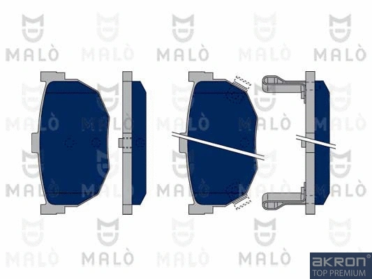 1050370 MALO Комплект тормозных колодок, дисковый тормоз (фото 1)