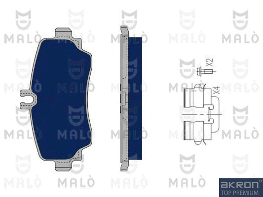 1050393 MALO Комплект тормозных колодок, дисковый тормоз (фото 1)