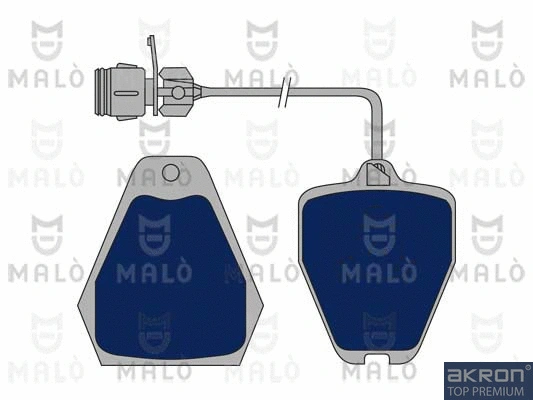 1050768 MALO Комплект тормозных колодок, дисковый тормоз (фото 1)