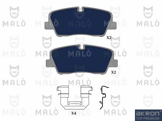 1051214 MALO Комплект тормозных колодок, дисковый тормоз (фото 1)