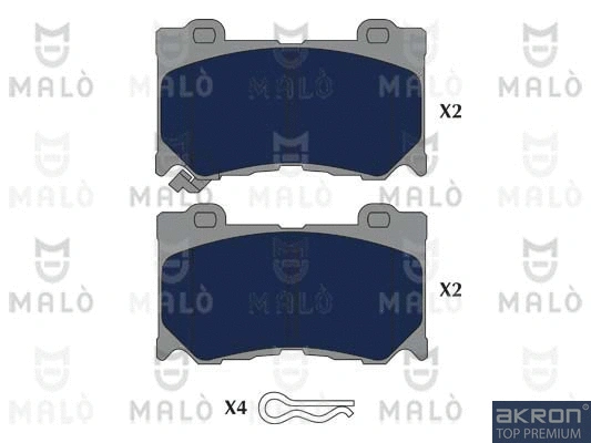 1051217 MALO Комплект тормозных колодок, дисковый тормоз (фото 1)