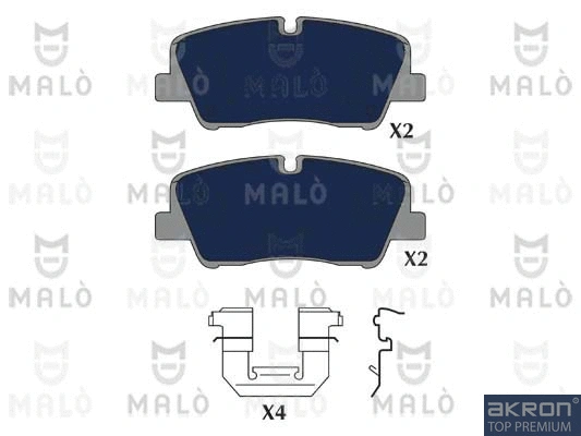 1051231 MALO Комплект тормозных колодок, дисковый тормоз (фото 1)