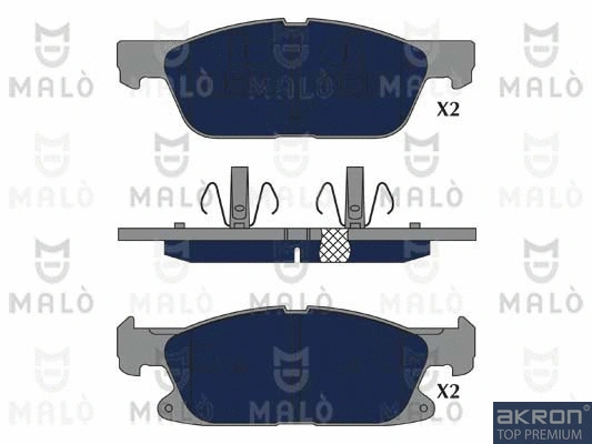 1051237 MALO Комплект тормозных колодок, дисковый тормоз (фото 1)