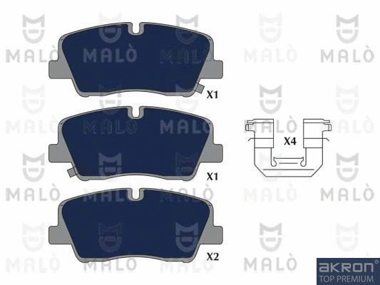 1051292 MALO Комплект тормозных колодок, дисковый тормоз (фото 1)