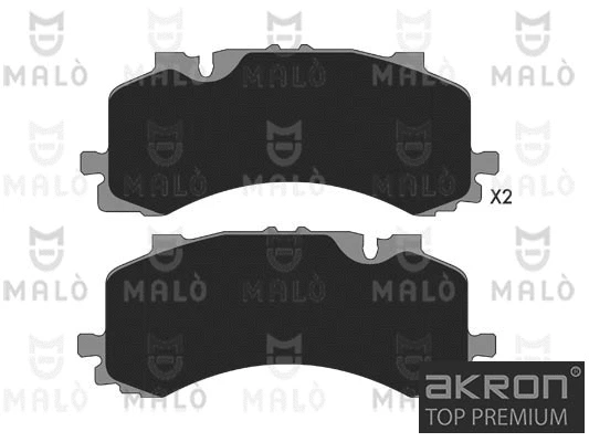 1051375 AKRON-MALÒ Комплект тормозных колодок, дисковый тормоз (фото 1)