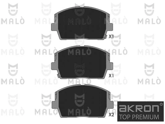 1051387 AKRON-MALÒ Комплект тормозных колодок, дисковый тормоз (фото 1)