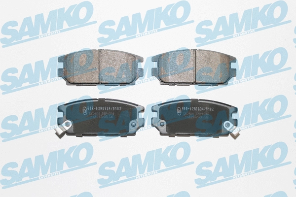 5SP1016 SAMKO Комплект тормозных колодок, дисковый тормоз (фото 1)