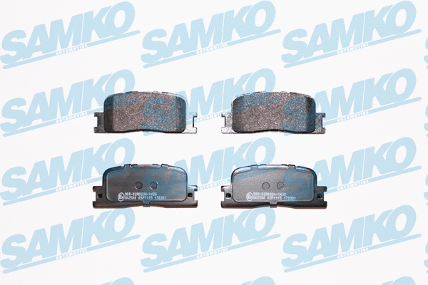 5SP1115 SAMKO Комплект тормозных колодок, дисковый тормоз (фото 1)