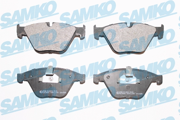 5SP1193 SAMKO Комплект тормозных колодок, дисковый тормоз (фото 1)