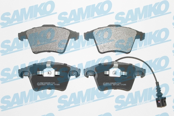 5SP1205 SAMKO Комплект тормозных колодок, дисковый тормоз (фото 1)