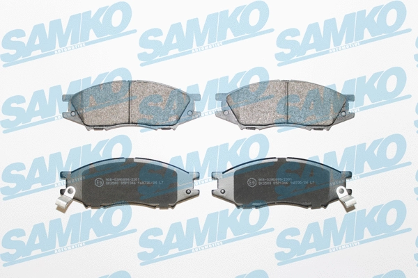 5SP1346 SAMKO Комплект тормозных колодок, дисковый тормоз (фото 1)