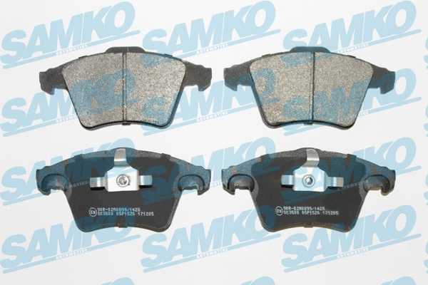 5SP1526 SAMKO Комплект тормозных колодок, дисковый тормоз (фото 1)
