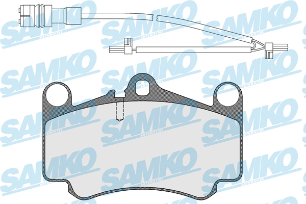 5SP1588A SAMKO Комплект тормозных колодок, дисковый тормоз (фото 1)