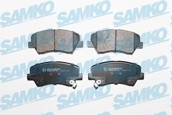 5SP1753 SAMKO Комплект тормозных колодок, дисковый тормоз (фото 1)