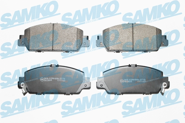 5SP1886 SAMKO Комплект тормозных колодок, дисковый тормоз (фото 1)