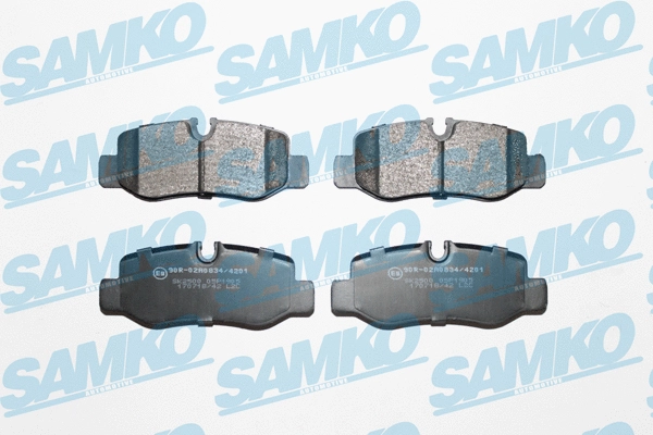 5SP1905 SAMKO Комплект тормозных колодок, дисковый тормоз (фото 1)