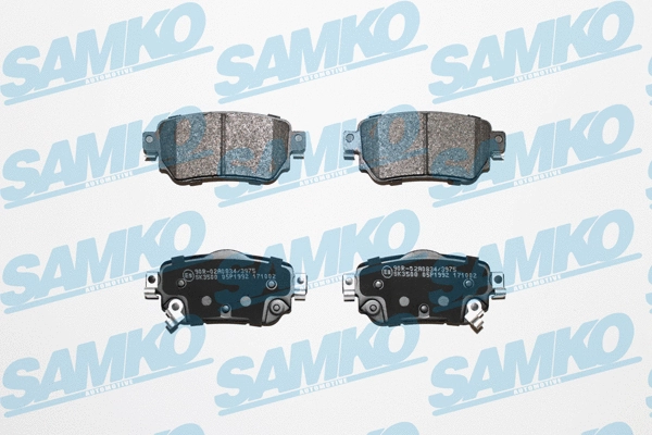 5SP1992 SAMKO Комплект тормозных колодок, дисковый тормоз (фото 1)
